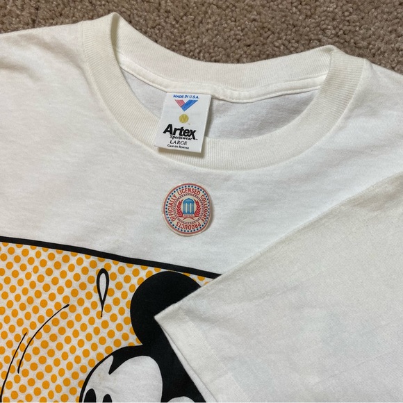 Vintage Michigan Wolverines Mickey Mouse Shirt NOS - Picture 3 of 4